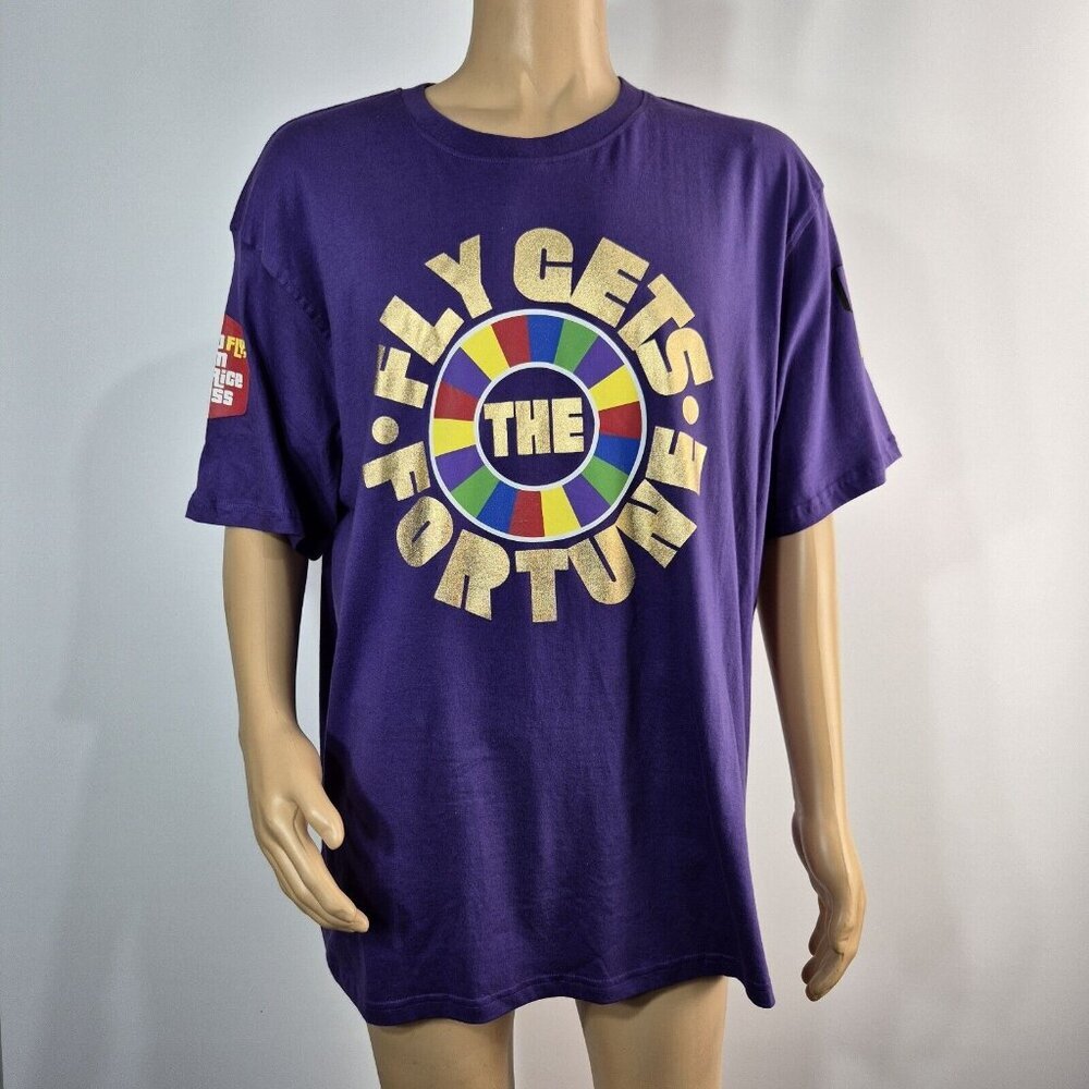 Born Fly Mens T Shirt Size XL Short Sleeve Cotton Flay Gets Fortune Purple (42)